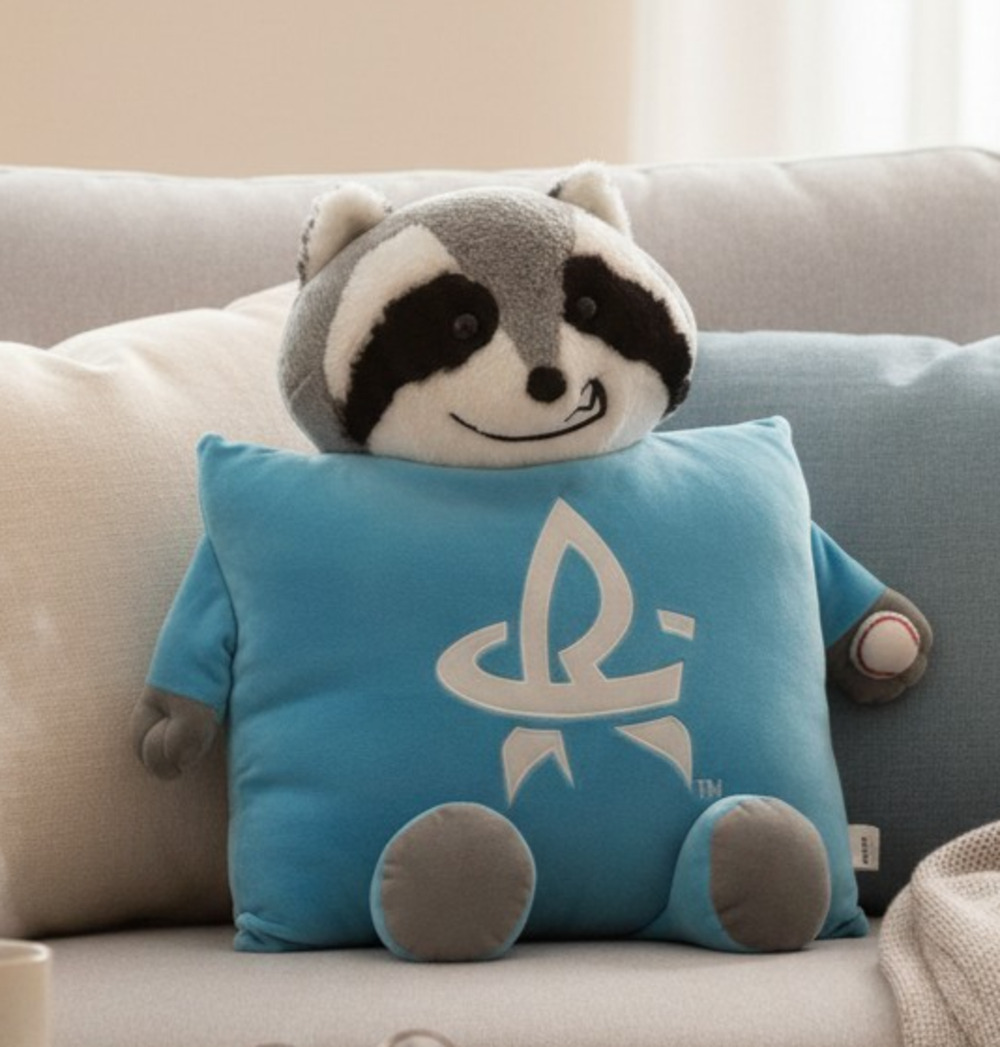 Raccoon Trash Panda Cuddle Buddy Plush 21x14 Tropical Blue Stuffed Animal NWT